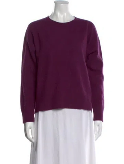 Pre-owned Vince Cashmere Scoop Neck Sweater In Purple