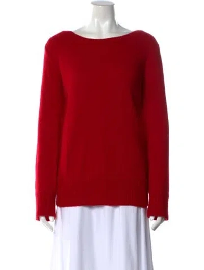 Pre-owned Vince Cashmere Scoop Neck Sweater In Red