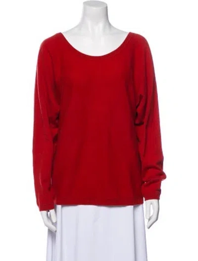 Pre-owned Vince Cashmere Scoop Neck Sweater In Red