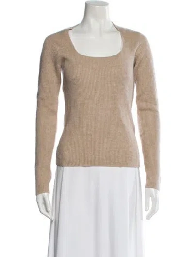 Pre-owned Vince Cashmere Scoop Neck Sweater W/ Tags In Neutral