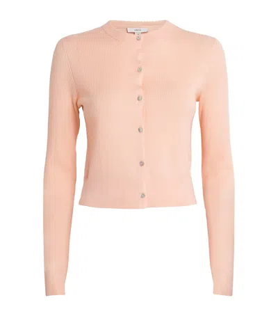 Vince Cashmere-silk Cardigan In Pink