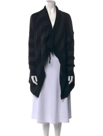 Pre-owned Vince Cashmere Striped Sweater In Black