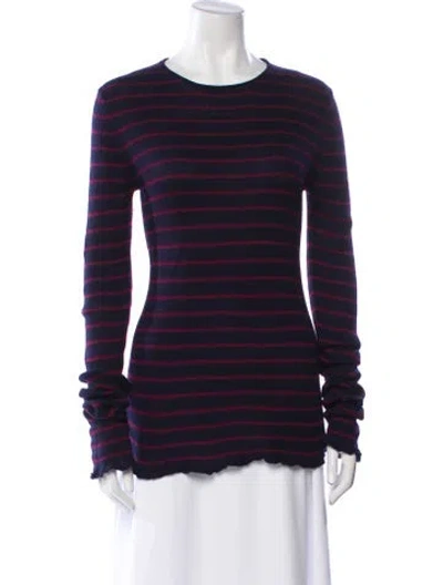 Pre-owned Vince Cashmere Striped Sweater In Black