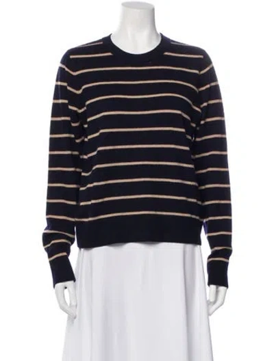 Pre-owned Vince Cashmere Striped Sweater In Blue