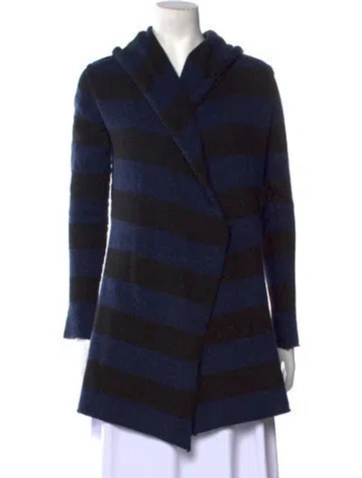 Pre-owned Vince Cashmere Striped Sweater In Blue