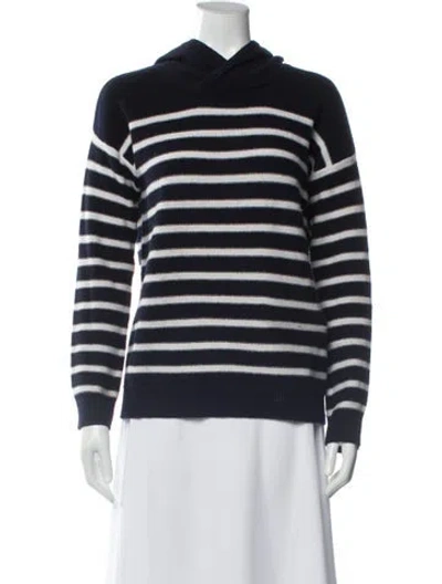 Pre-owned Vince Cashmere Striped Sweater In Blue