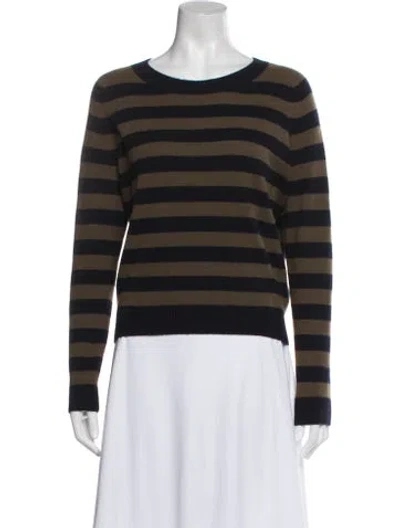 Pre-owned Vince Cashmere Striped Sweater In Blue