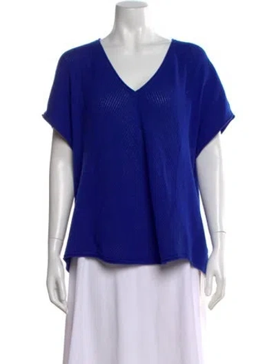 Pre-owned Vince Cashmere Striped Sweater In Blue