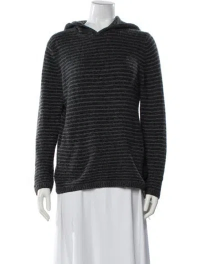 Pre-owned Vince Cashmere Striped Sweater In Gray