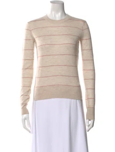 Pre-owned Vince Cashmere Striped Sweater In Neutral