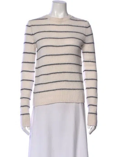 Pre-owned Vince Cashmere Striped Sweater In Neutral