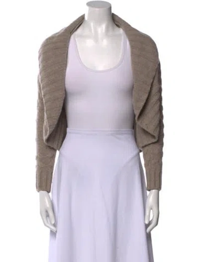 Pre-owned Vince Cashmere Striped Sweater In Neutral