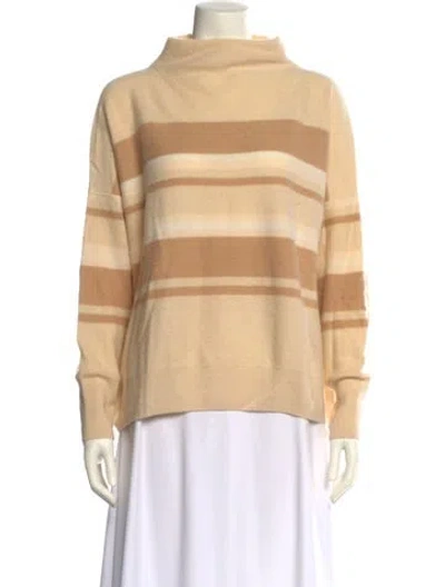 Pre-owned Vince Cashmere Striped Sweater In Neutral