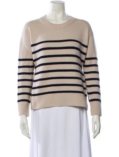 Pre-owned Vince Cashmere Striped Sweater In Neutral