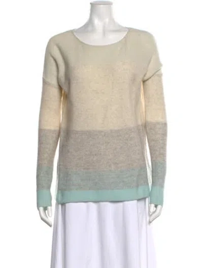 Pre-owned Vince Cashmere Striped Sweater In Neutral