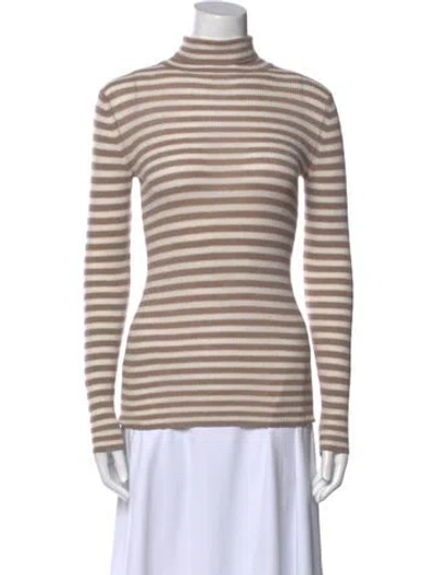 Pre-owned Vince Cashmere Striped Sweater In Neutral