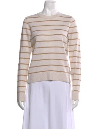 Pre-owned Vince Cashmere Striped Sweater In Neutral