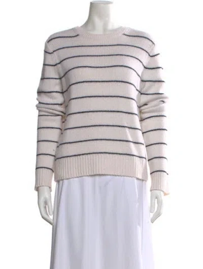 Pre-owned Vince Cashmere Striped Sweater In Neutral