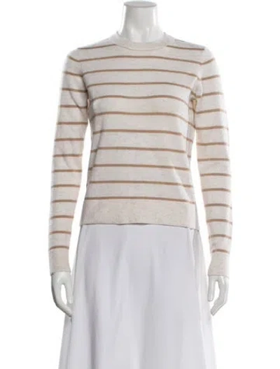 Pre-owned Vince Cashmere Striped Sweater In Neutral