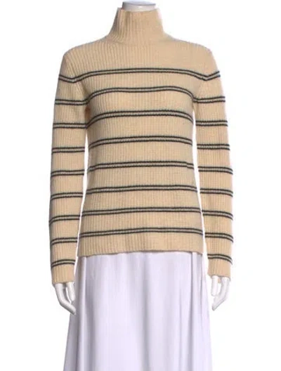 Pre-owned Vince Cashmere Striped Sweater In Neutrals
