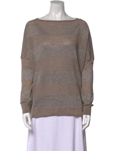 Pre-owned Vince Cashmere Striped Sweater W/ Tags