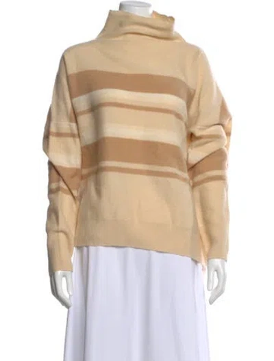 Pre-owned Vince Cashmere Striped Sweater W/ Tags In Neutral