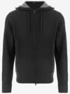 Vince Cashmere Zip-up Sweatshirt In Black