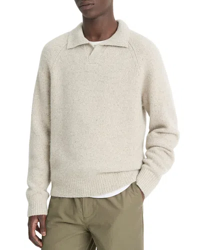 Vince Cashmere Textured Donegal Sweater In Cahuenga Khaki