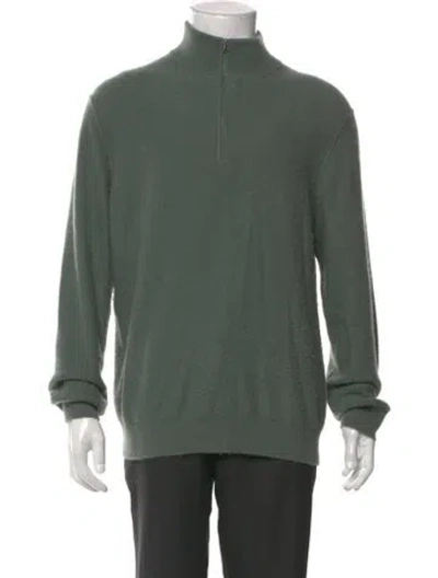 Pre-owned Vince Cashmere Turtleneck Pullover In Green
