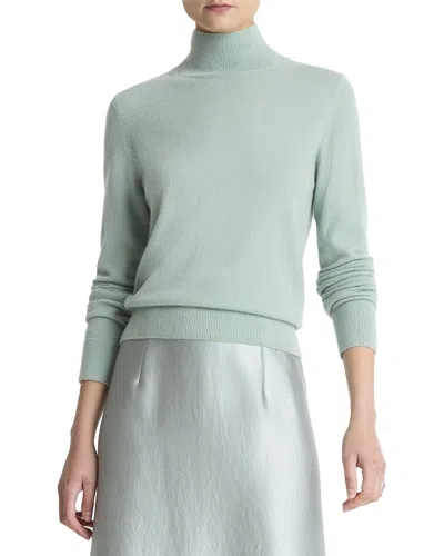 Vince Cashmere Turtleneck Sweater In Green