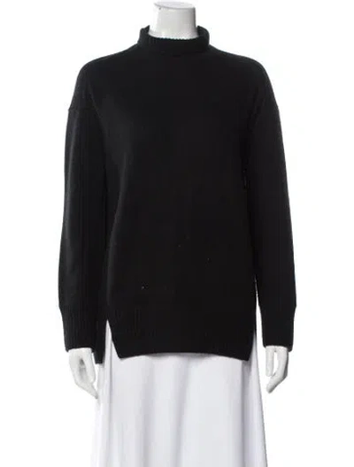 Pre-owned Vince Cashmere Turtleneck Sweater In Black