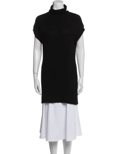 Pre-owned Vince Cashmere Turtleneck Sweater In Black