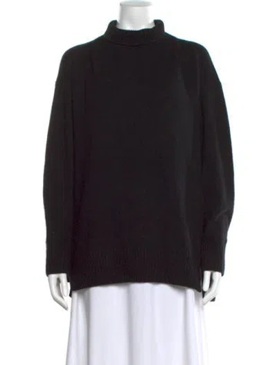 Pre-owned Vince Cashmere Turtleneck Sweater In Black