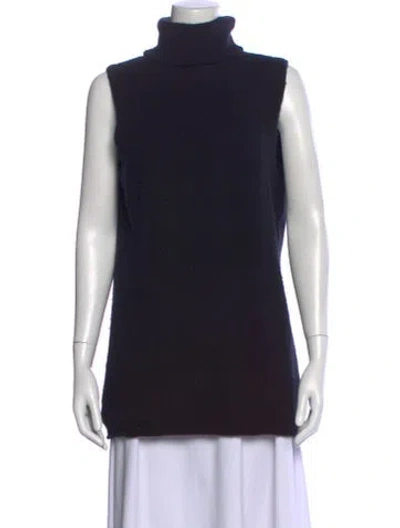 Pre-owned Vince Cashmere Turtleneck Sweater In Black