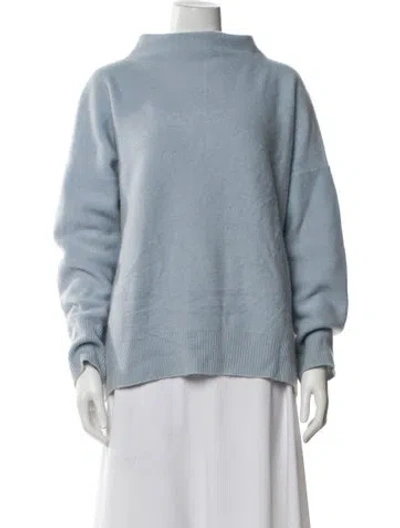 Pre-owned Vince Cashmere Turtleneck Sweater In Blue