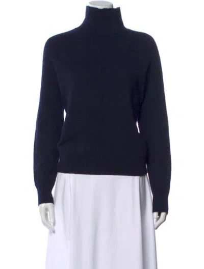 Pre-owned Vince Cashmere Turtleneck Sweater In Blue