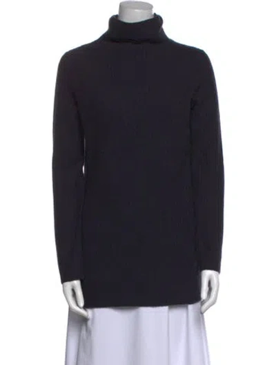 Pre-owned Vince Cashmere Turtleneck Sweater In Blue