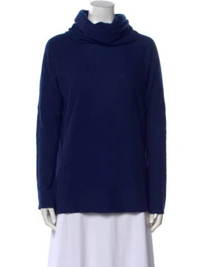 Pre-owned Vince Cashmere Turtleneck Sweater In Blue