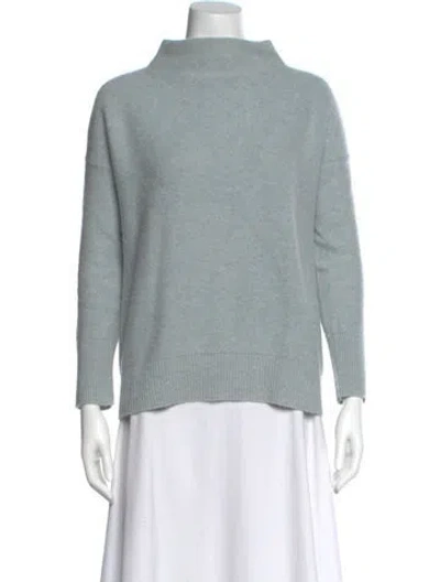 Pre-owned Vince Cashmere Turtleneck Sweater In Blue
