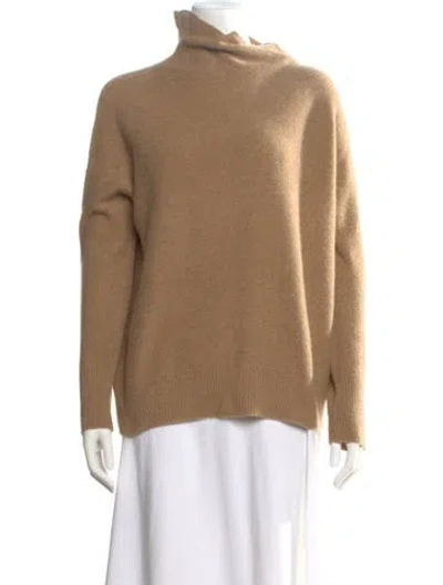 Pre-owned Vince Cashmere Turtleneck Sweater In Brown