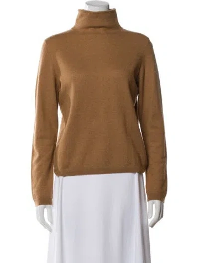 Pre-owned Vince Cashmere Turtleneck Sweater In Brown