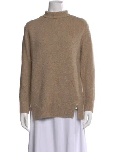 Pre-owned Vince Cashmere Turtleneck Sweater In Brown