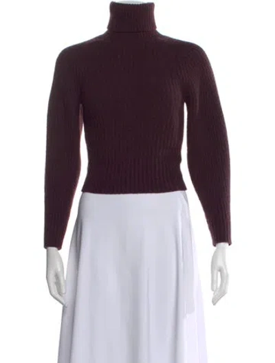 Pre-owned Vince Cashmere Turtleneck Sweater In Burgundy
