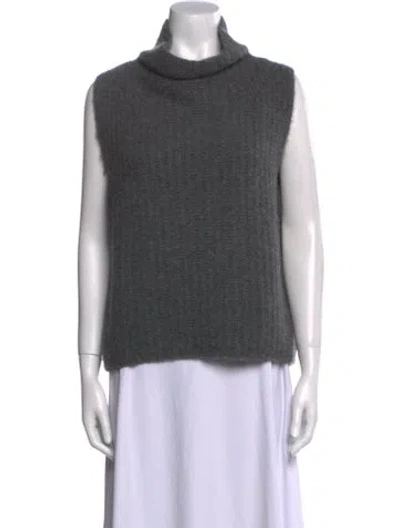 Pre-owned Vince Cashmere Turtleneck Sweater In Gray