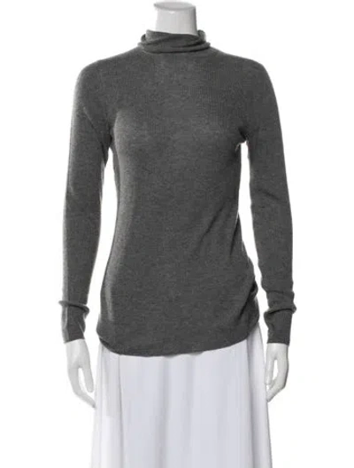 Pre-owned Vince Cashmere Turtleneck Sweater In Gray