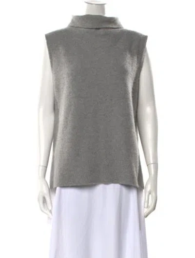 Pre-owned Vince Cashmere Turtleneck Sweater In Gray