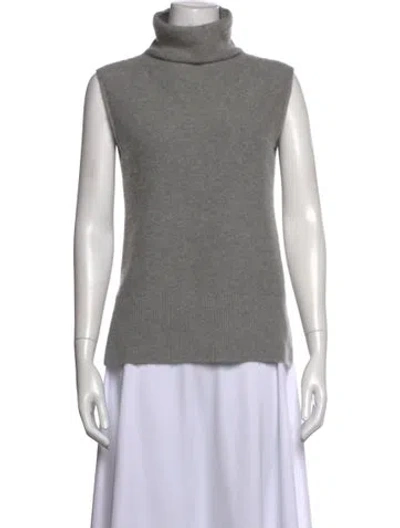 Pre-owned Vince Cashmere Turtleneck Sweater In Gray