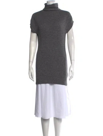 Pre-owned Vince Cashmere Turtleneck Sweater In Gray