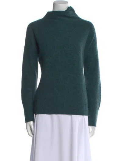 Pre-owned Vince Cashmere Turtleneck Sweater In Green