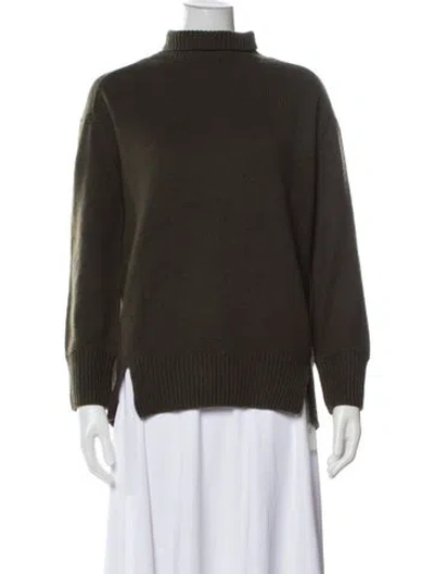 Pre-owned Vince Cashmere Turtleneck Sweater In Green